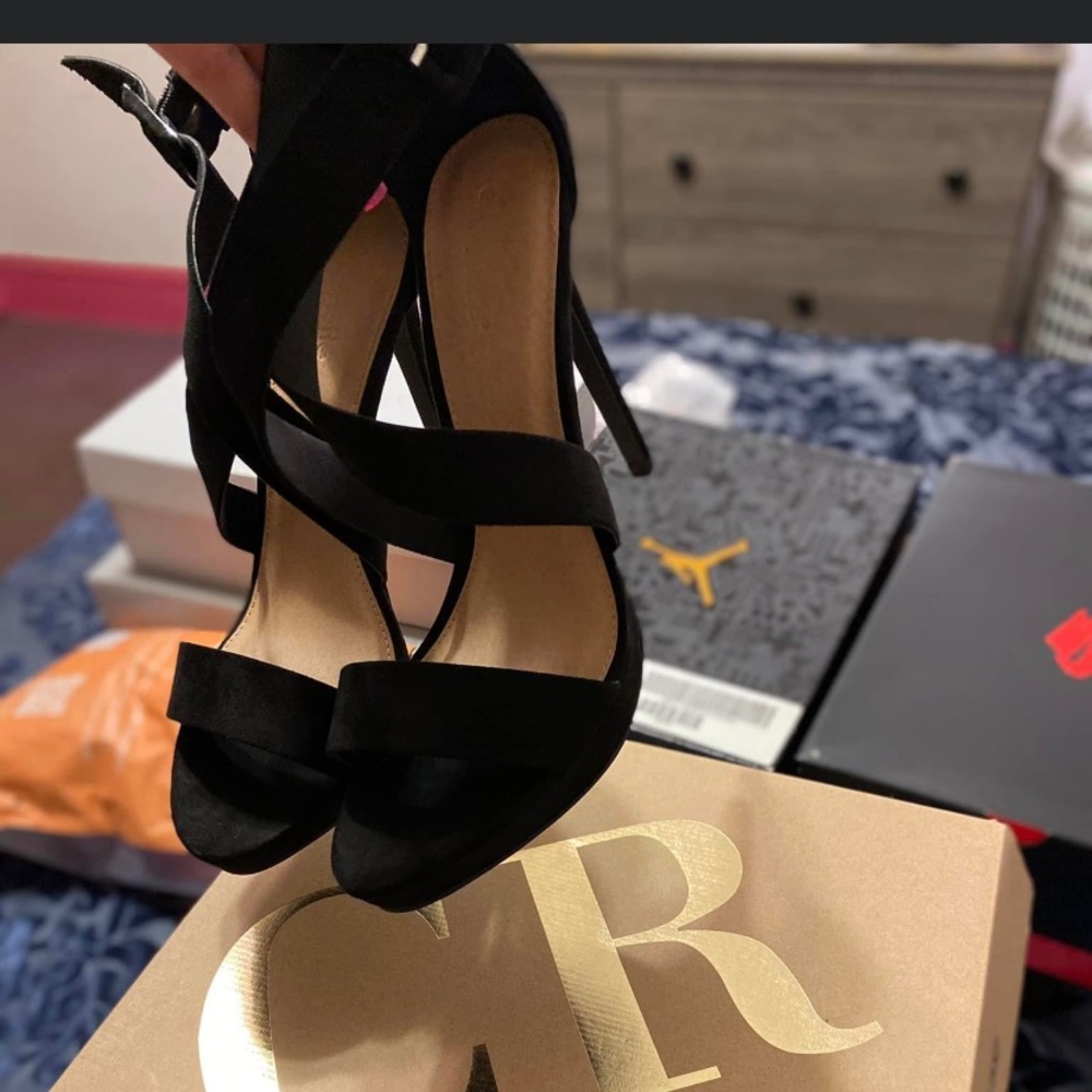 Charlotte Russe heels only worn once. Comes with box.